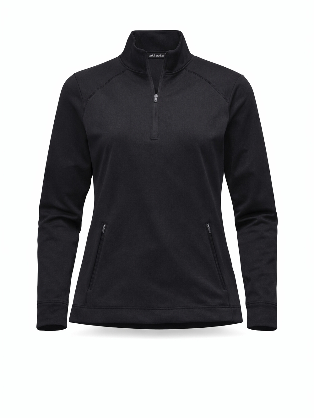 Athleta Black Quarter-Zip Performance Pullover
